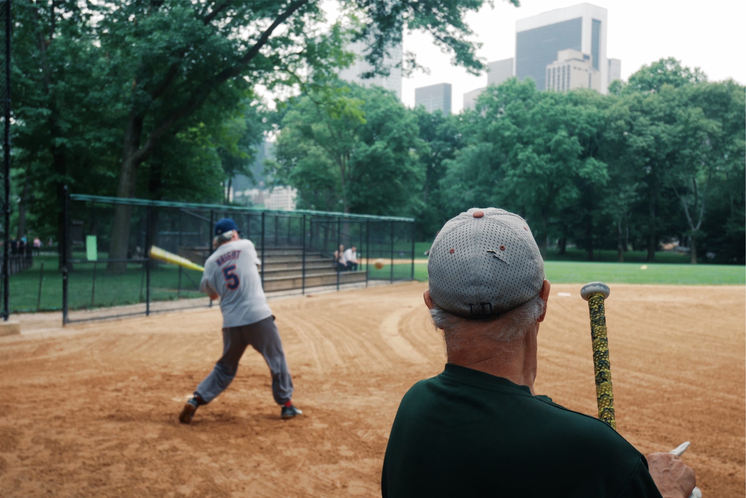two men playing baseball