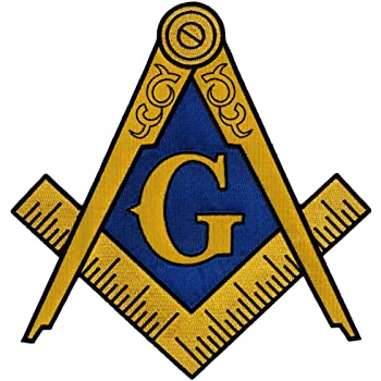 Freemason Pattern Gold Black Square Compass Masonic Men Women